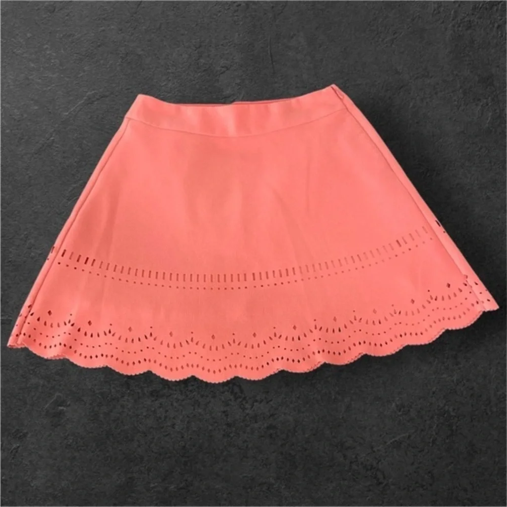LOFT Pink Embellished A-Line Mini Skirt Resort Wear